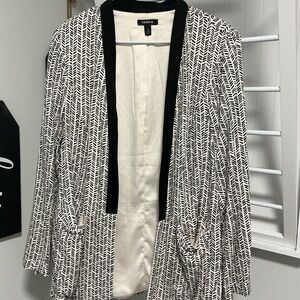 Torrid Black and White Patterned Blazer